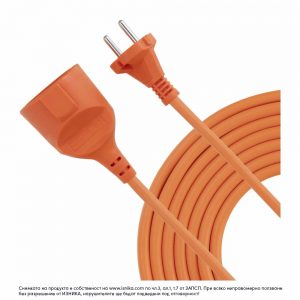 Удължител 20м, 1 ел. контакт DG-YH01 – /2Gх1.5mm2/оранж.