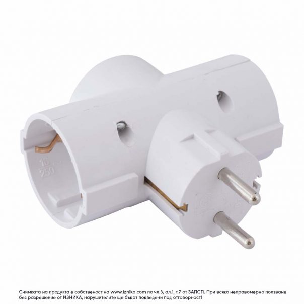 Разклонител без кабел ZD01-03 максимално натоварване 3500W - з