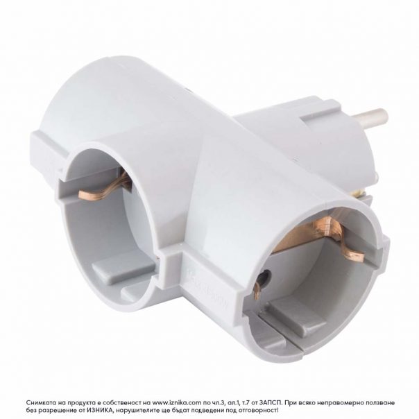Разклонител без кабел ZD01-03 сив 3500W - г