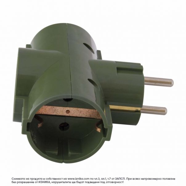 Разклонител без кабел ZD01-03 зелен 3500W - с7