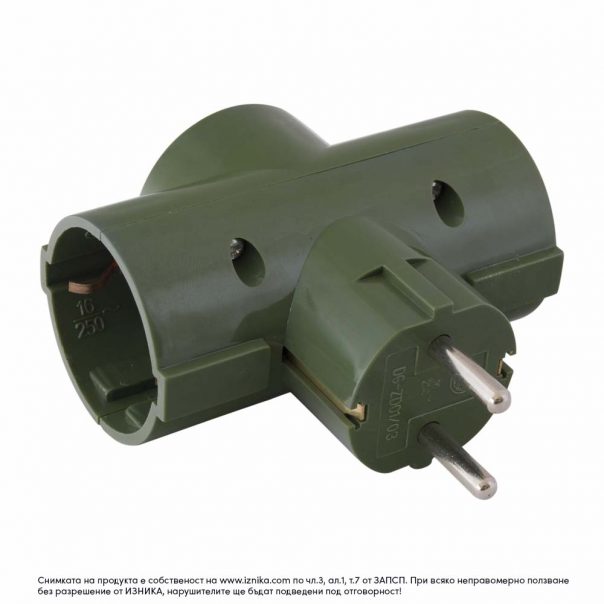 Разклонител без кабел ZD01-03 зелен 3500W - ж